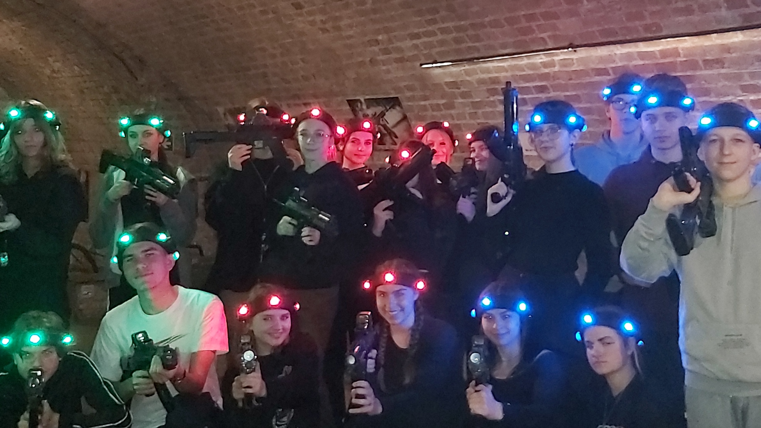 na paintballu laserowym